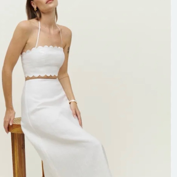 Reformation Dresses & Skirts - Reformation White Midi Skirt